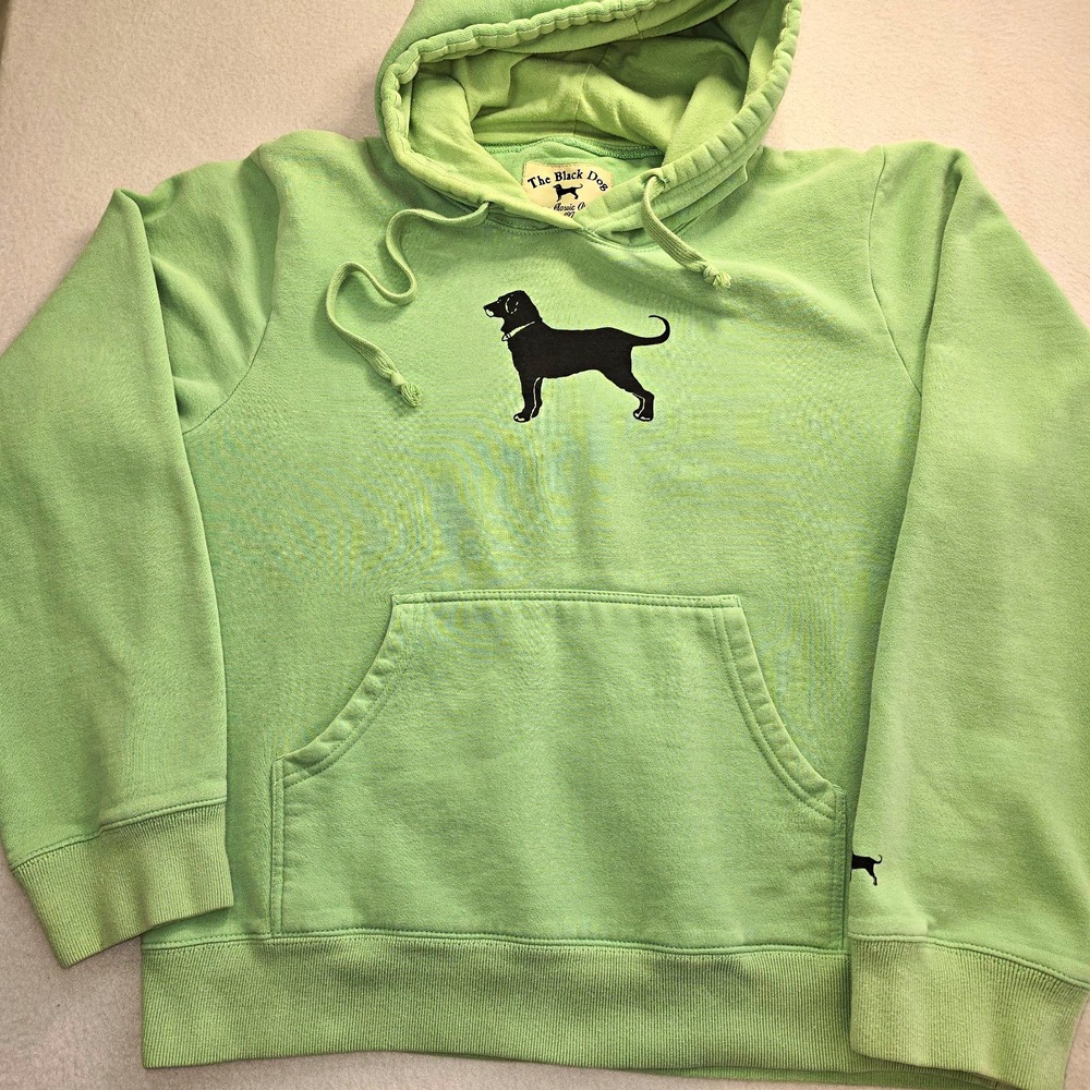 The Black Dog Hoodie Sweatshirt L Mint Green Heavyweight Martha Vineyard Coastal